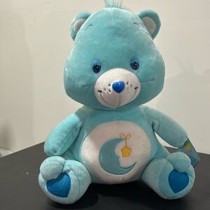 Care Bears Bedtime Bear Plush.  2003. Vintage.  Blue Moon and Stars